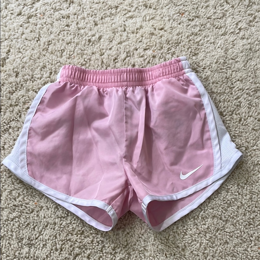 Nike Pink and White Athletic Shorts